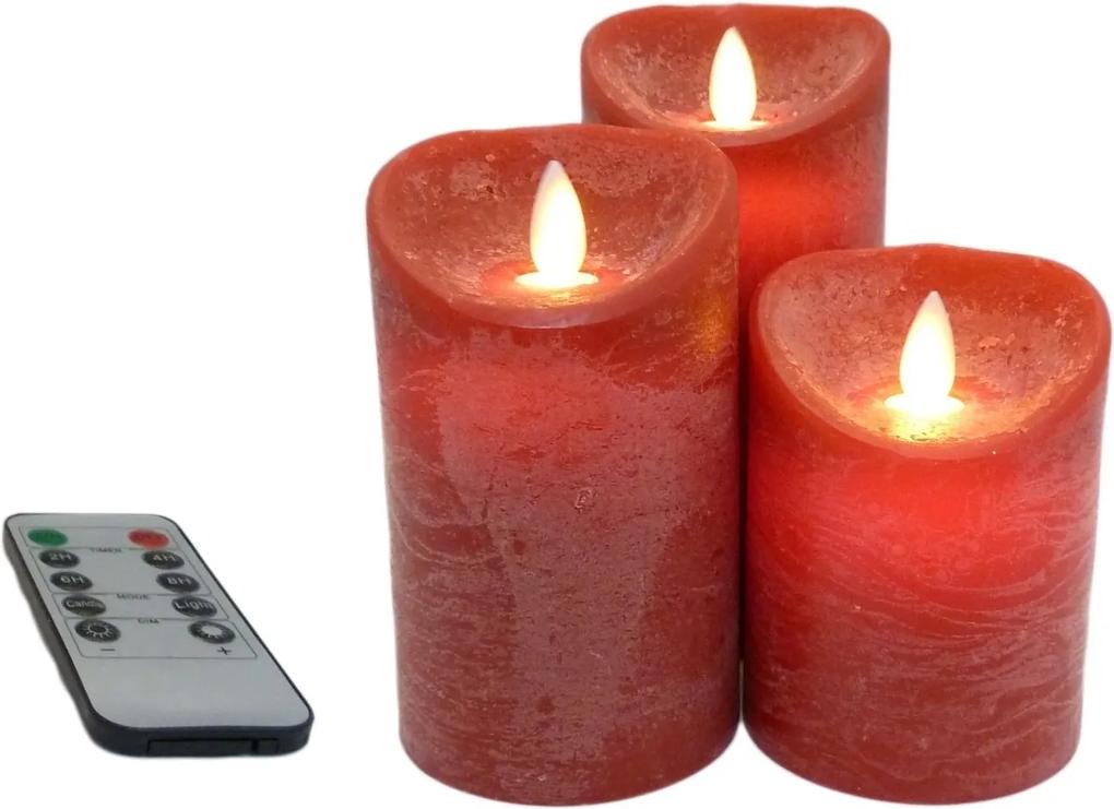 Kaarsen remote set/3 rood