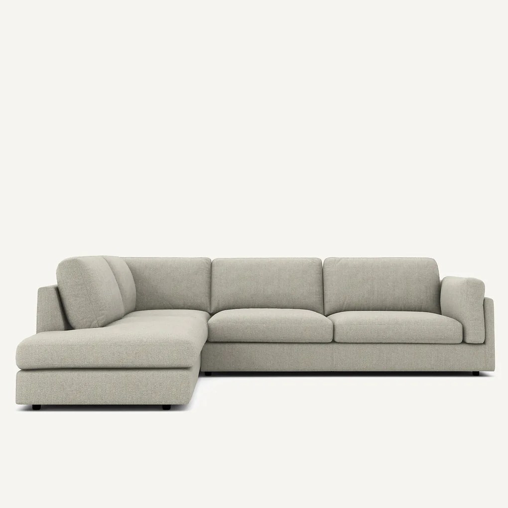 Tweed hoekslaapbank met longchair, César