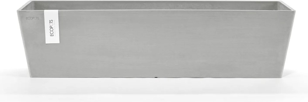 Ecopots bloempot Bruges 80 - Rechthoekig - White Grey - 80,8cm x 20cm x H20,3cm