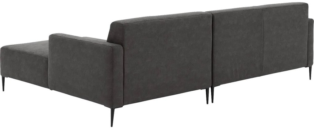 Goossens  Key West antraciet, micro leer, 2,5-zits, modern design