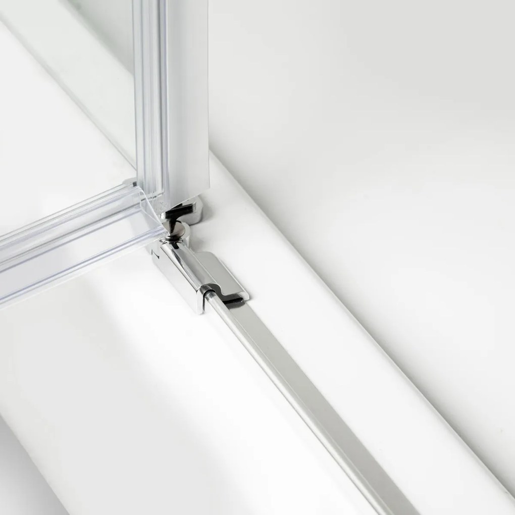 Kerra Long douche zijwand voor douchedeur chroom 90cm