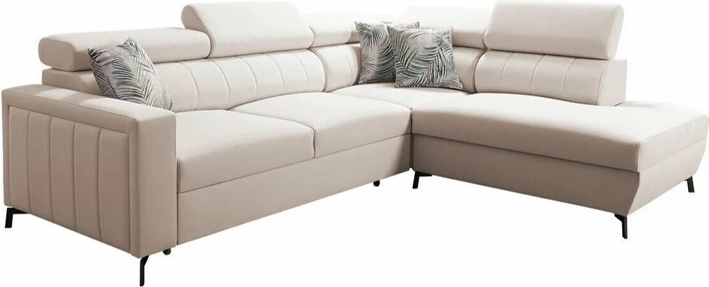 Hoekbank Sarasota 148, Aanwezig, Aanwezig, 265x224x83cm, 180 kg, Poten: Metaal, Hout