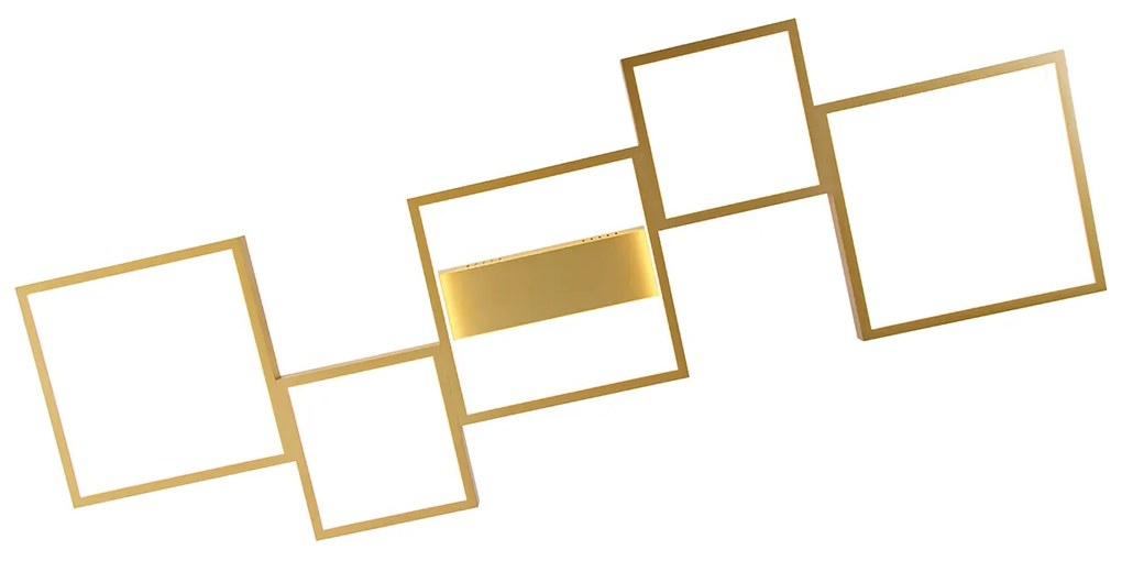 Plafondlamp goud incl. LED 3 staps dimbaar 5-lichts - Lejo