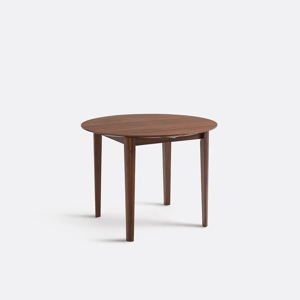Verlengbare tafel van notenhoutfineer, 4 tot 8 personen Tioga