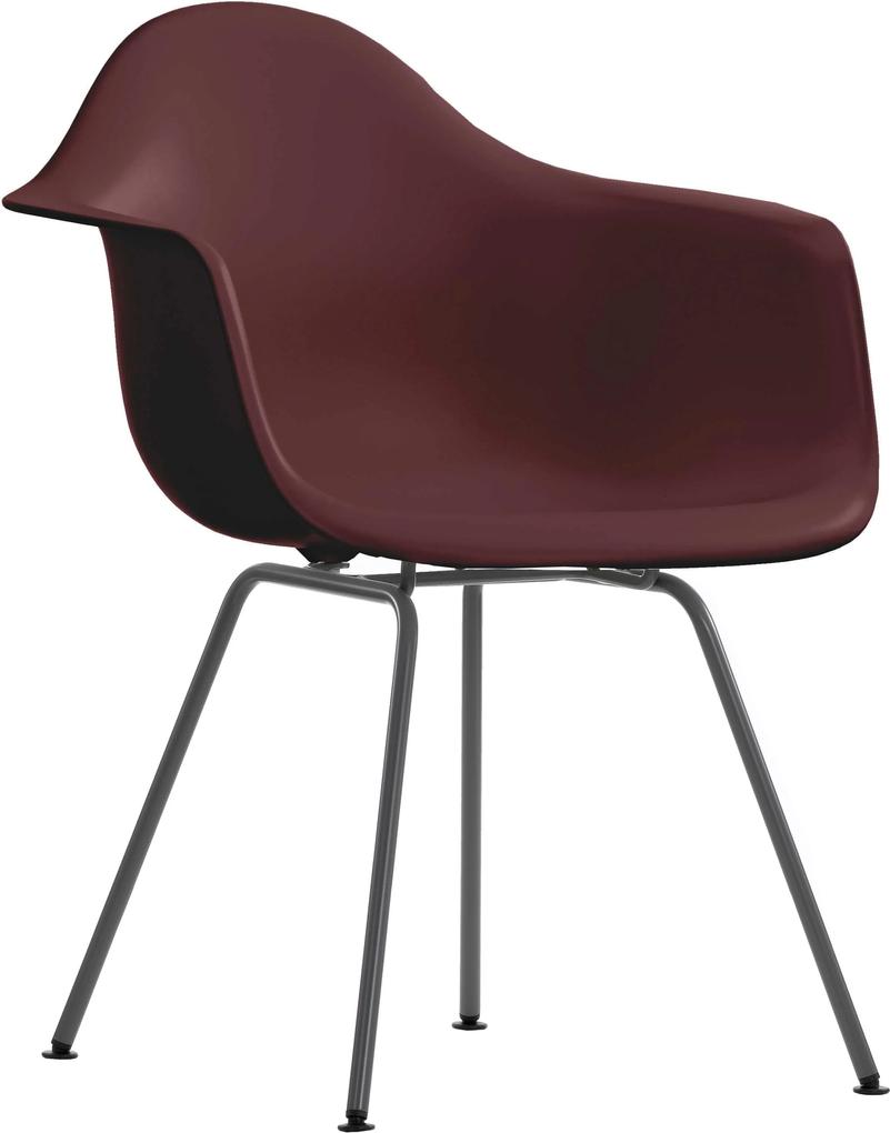Vitra DAX stoel kuip oxide rood onderstel zwart gepoedercoat
