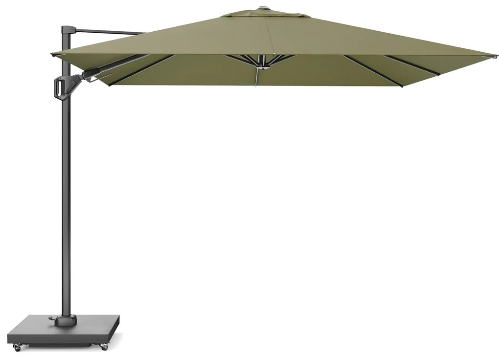 Challenger T2 premium parasol 300x300 cm antraciet lush green