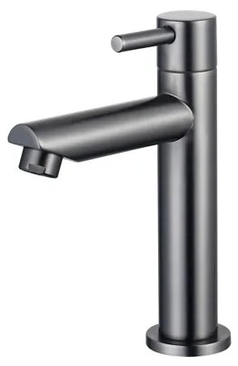 Fortifura Calvi Fonteinkraan - 15.4cm - opbouw - 1 gats - PVD geborsteld Geborsteld Gunmetal PVD SW696239