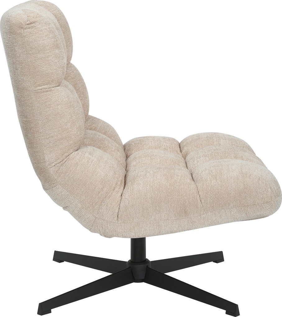 Draaistoel Met Vierkant Stiksel Beige