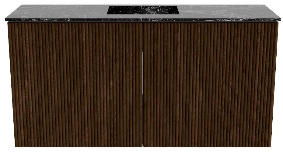 Mondiaz Joya DLux 80cm toiletmeubel walnut met wastafel faye midden 1 kraangat lava