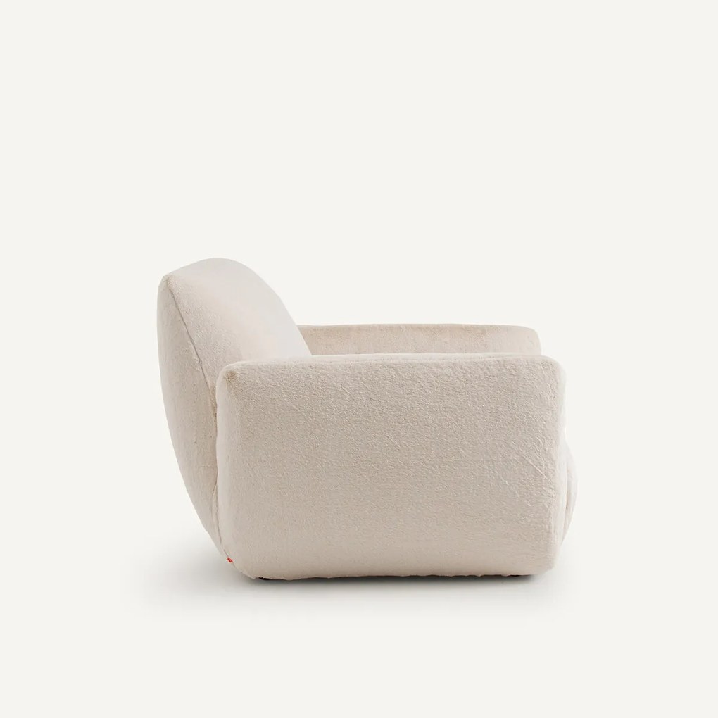 Fauteuil in donzige stof, Spogano