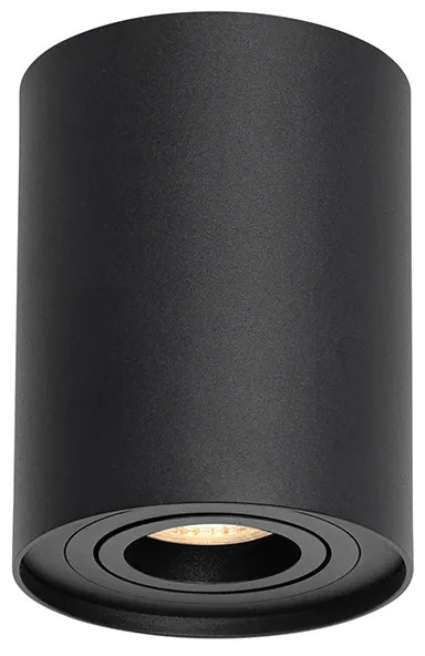 Moderne plafondspot zwart draai- en kantelbaar - Rondoo up