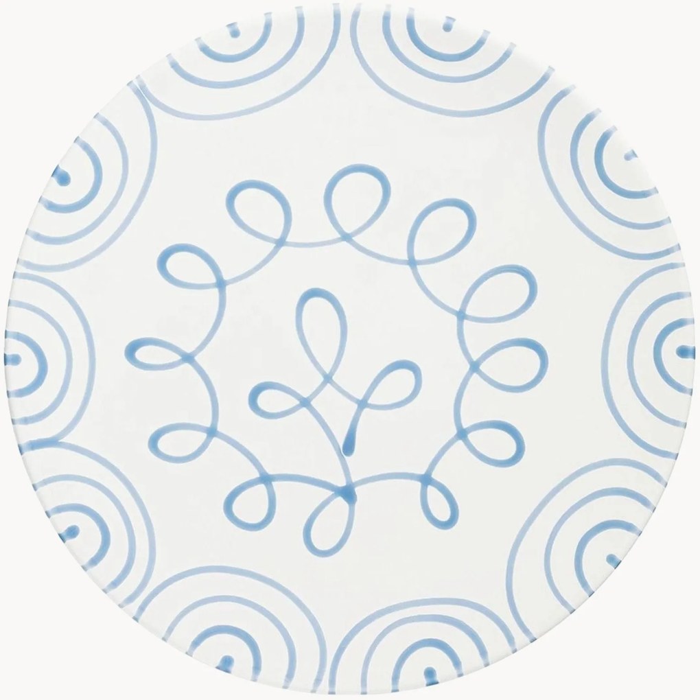 Handgemaakt dinerbord Blaugeflammt