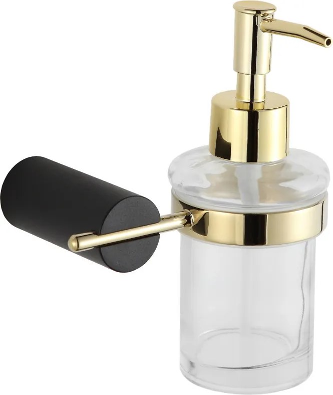 Mexen Aron zeepdispenser, zwart/goud - 70881388-57