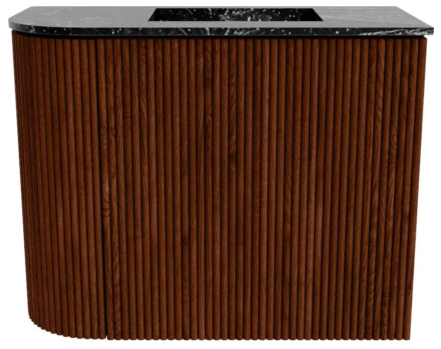 Mondiaz Joya DLux 50cm toiletmeubel ronding links ruby met wastafel faye rechts 1 kraangat lava