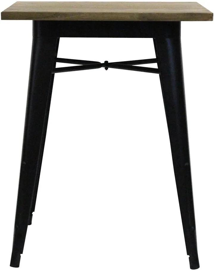 The Red Cartel | Tafel Tucker lengte 60 x breedte 60 x hoogte 75 cm zwart bijzettafels staal, dennenhout meubels tafels