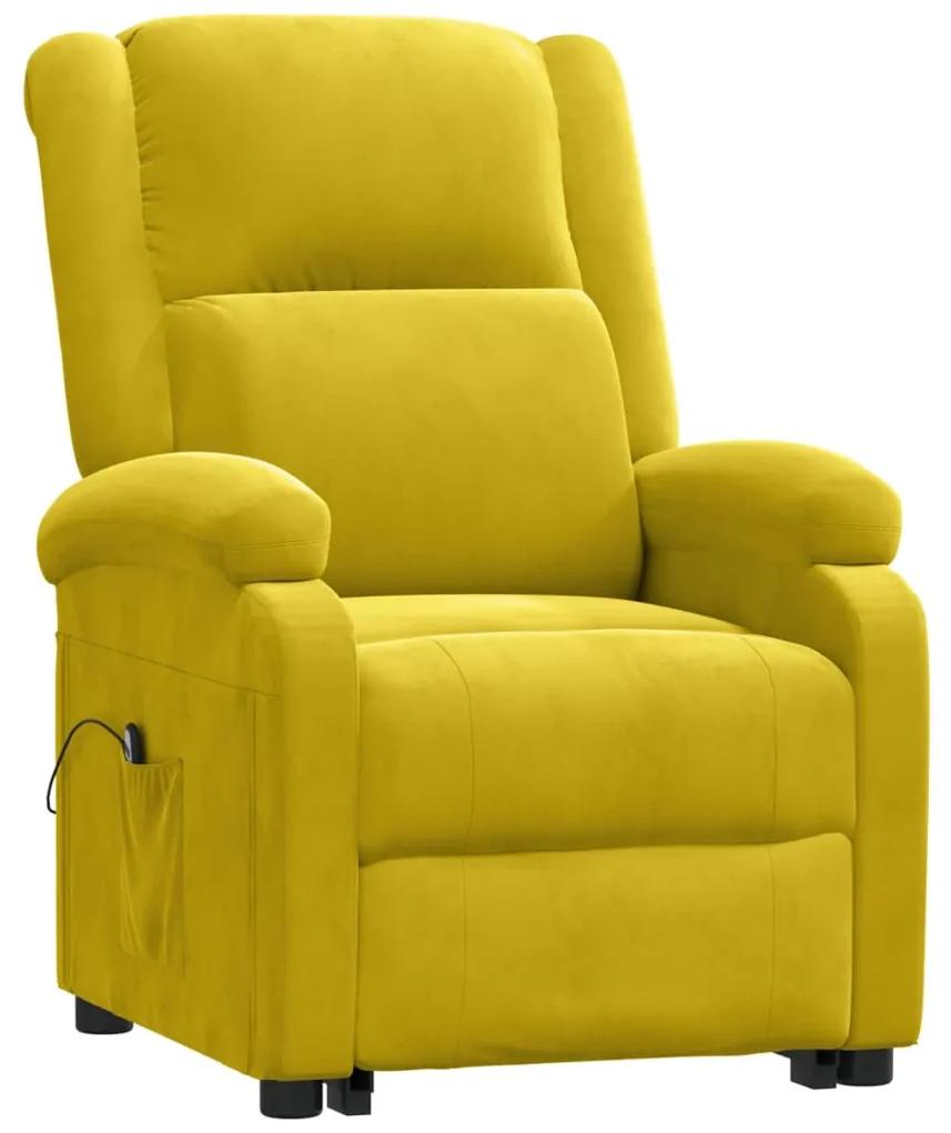 vidaXL Sta-op-stoel fluweel geel