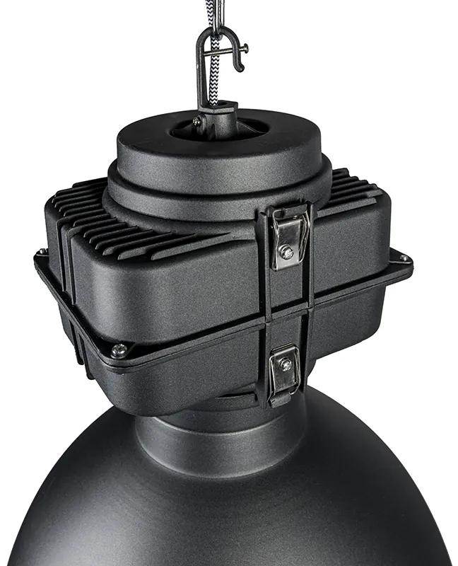Smart industriële hanglamp met dimmer zwart 53 cm incl. A60 Wifi - Sicko Industriele / Industrie / Industrial E27 rond Binnenverlichting Lamp