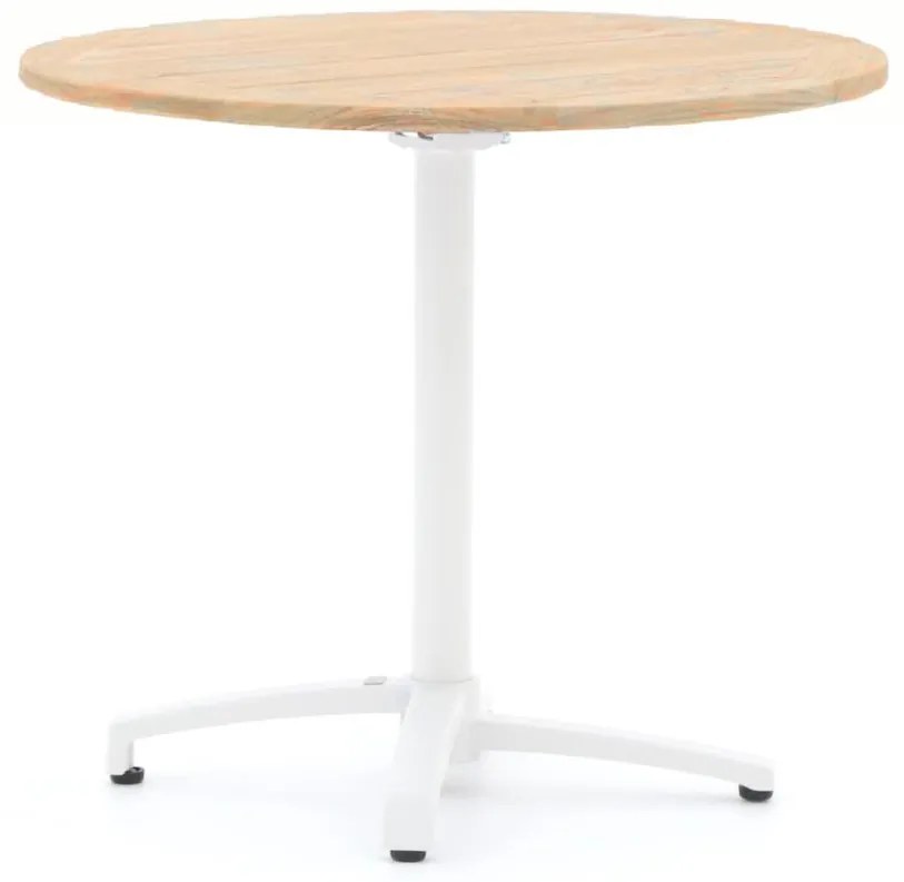 Inklapbare tafel Bellagio  | Rond  | Tuintafel Teakhout | Ø85cm | 2 personen | Kees Smit Tuinmeubelen