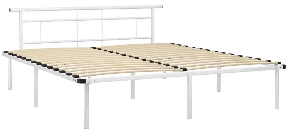 vidaXL Bedframe metaal wit 180x200 cm