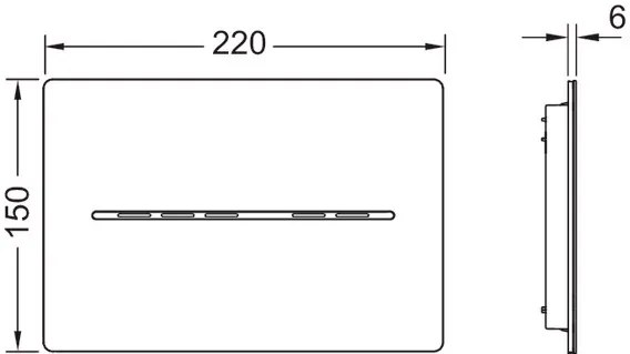 TECE Solid elektronische drukplaat batterij 6V mat zwart