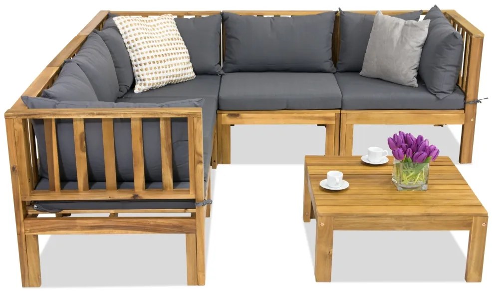 Tuinmeubelen Brunei Corner 5 Garden Point acacia