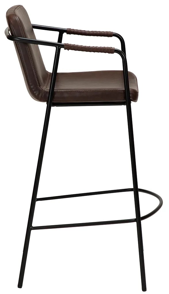 Dan-Form Boto Lage Barkruk Minimalistisch Design Cocoa Kunstleer