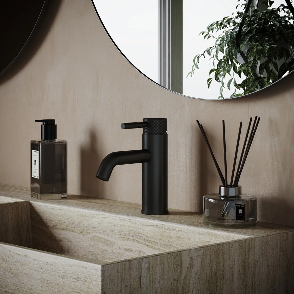 Saniclear Plus Curved wastafelkraan zwart mat