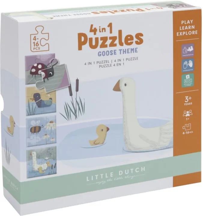 4 in 1 puzzel - Little Goose - Educatief speelgoed