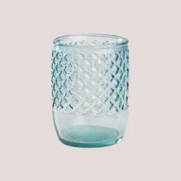 Beker van gerecycled glas Anett Blauw – hemel - Sklum
