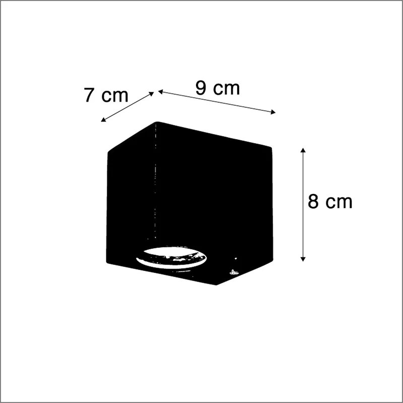 Set van 2 moderne wandlampen zwart IP44 - Baleno