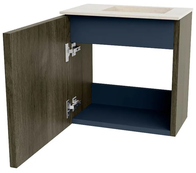 Mondiaz Joya DLux 40cm toiletmeubel shadow met wastafel faye rechts zonder kraangat meli