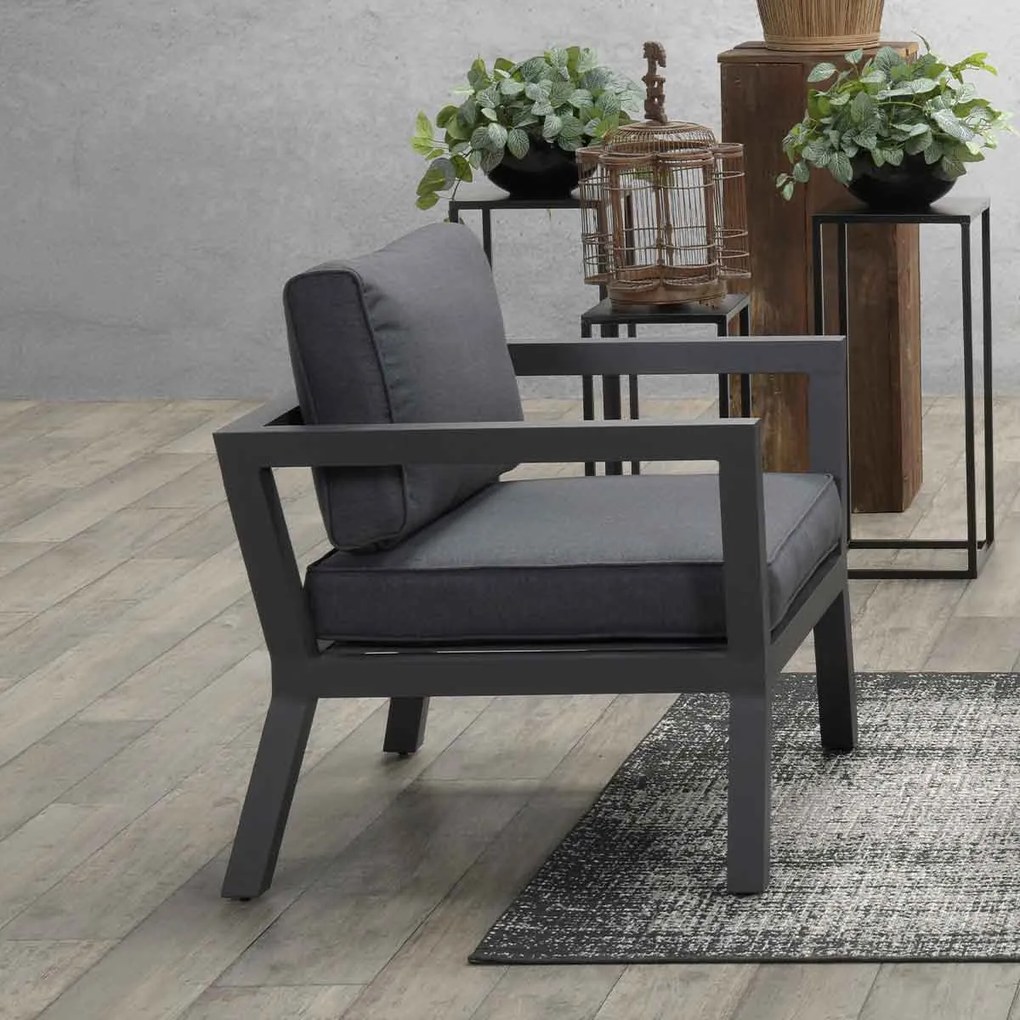 Garden Impressions San Luis loungeset 5-delig - donker grijs