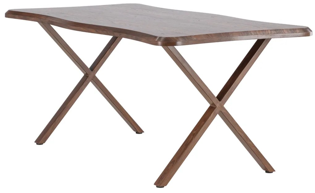 Houten Eettafel Met X Vormige Poten - 90 X 180cm.
