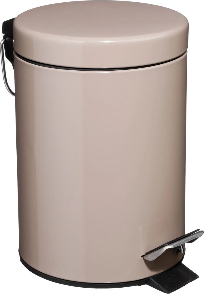 Taupe Metalen Afvalbak - 3 Liter - Rond