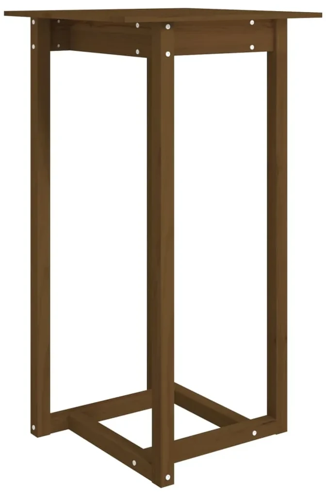 vidaXL Bartafel 60x60x110 cm massief grenenhout honingbruin