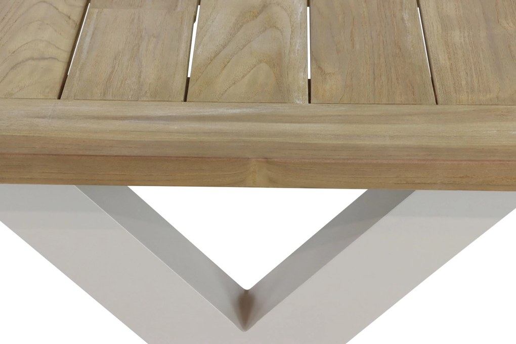 Dining Tuintafel  180 x 100 cm Aluminium/teak Taupe Cardiff