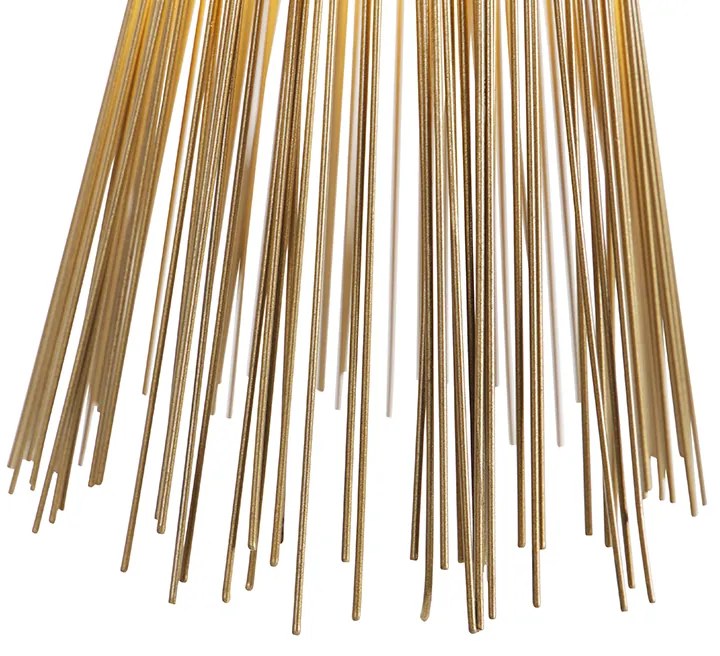 Eettafel / Eetkamer Landelijke hanglamp goud langwerpig 3-lichts - Broom Landelijk E27 Binnenverlichting Lamp