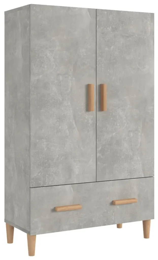 vidaXL Hoge kast 70x31x115 cm bewerkt hout betongrijs