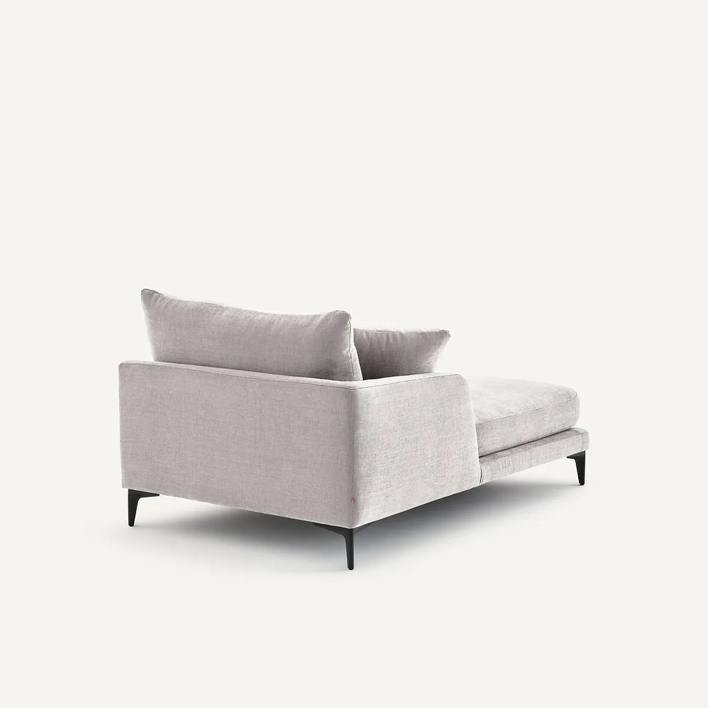 Longchair in polyester-katoen, MODERNISTE, ontwerp van Emmanuel Gallina
