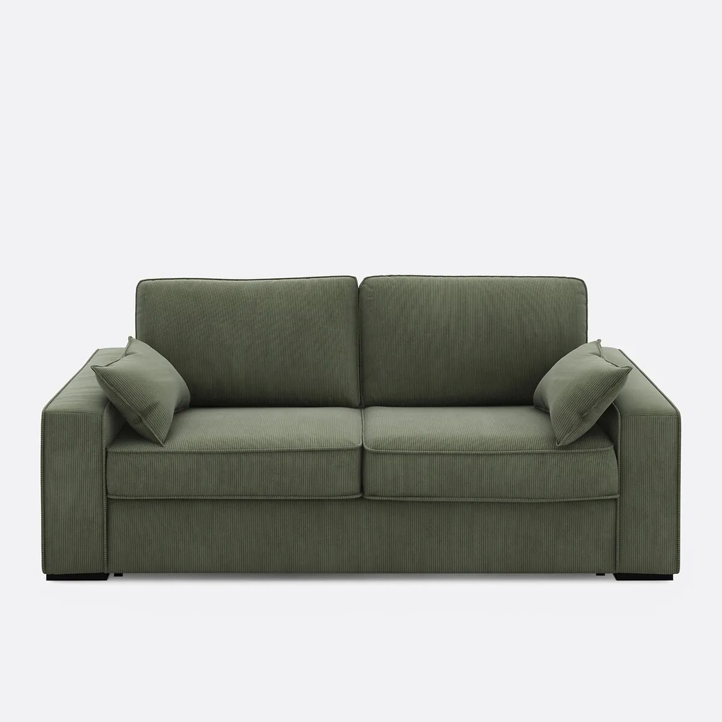 Slaapbank van fluweel, 2, 3 of 4 zits, Comfort Bultex®, Cecilia