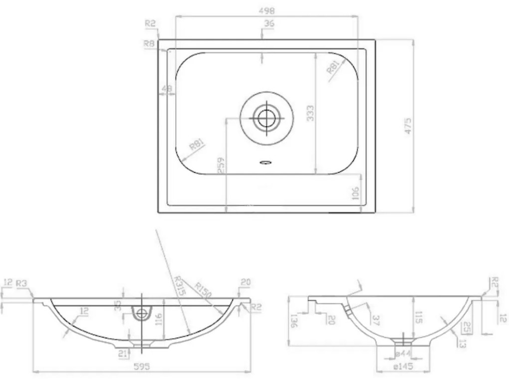Best Design Splash badkamermeubel 60cm zonder kraangat wit glans