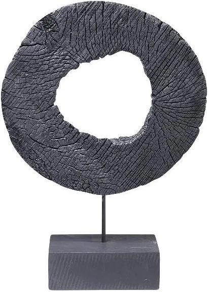 Goossens Decoratie Houten Ring, 43 cm mango hout zwart