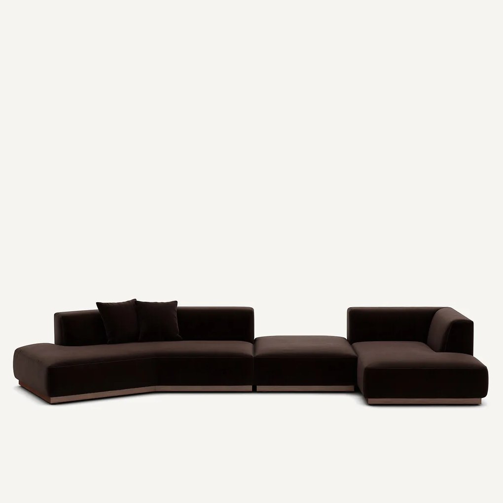 Open hoekbank rechts XL fluweel, JACOPO