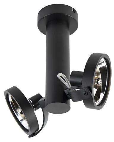 Design Spot / Opbouwspot / Plafondspot verstelbaar 2-lichts incl. G9 zwart - Goes Design G9 rond Binnenverlichting Lamp