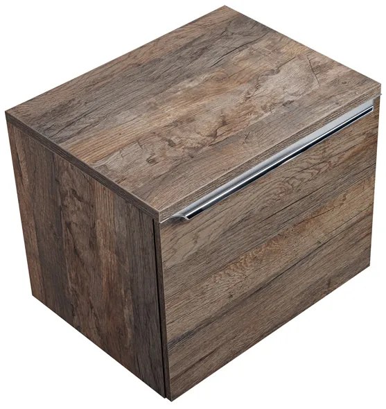 Comad Santa Fe badkamermeubel 60cm met zwarte waskom eiken bruin