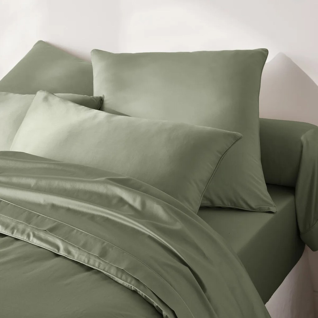 Kussensloop in katoensatijn, 153 draden, Opale