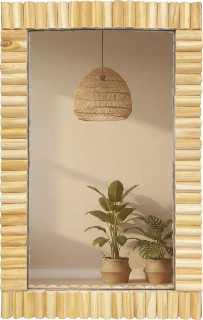 LUSTRO ŚCIENNE BOHO 55CM KLNA-MR01