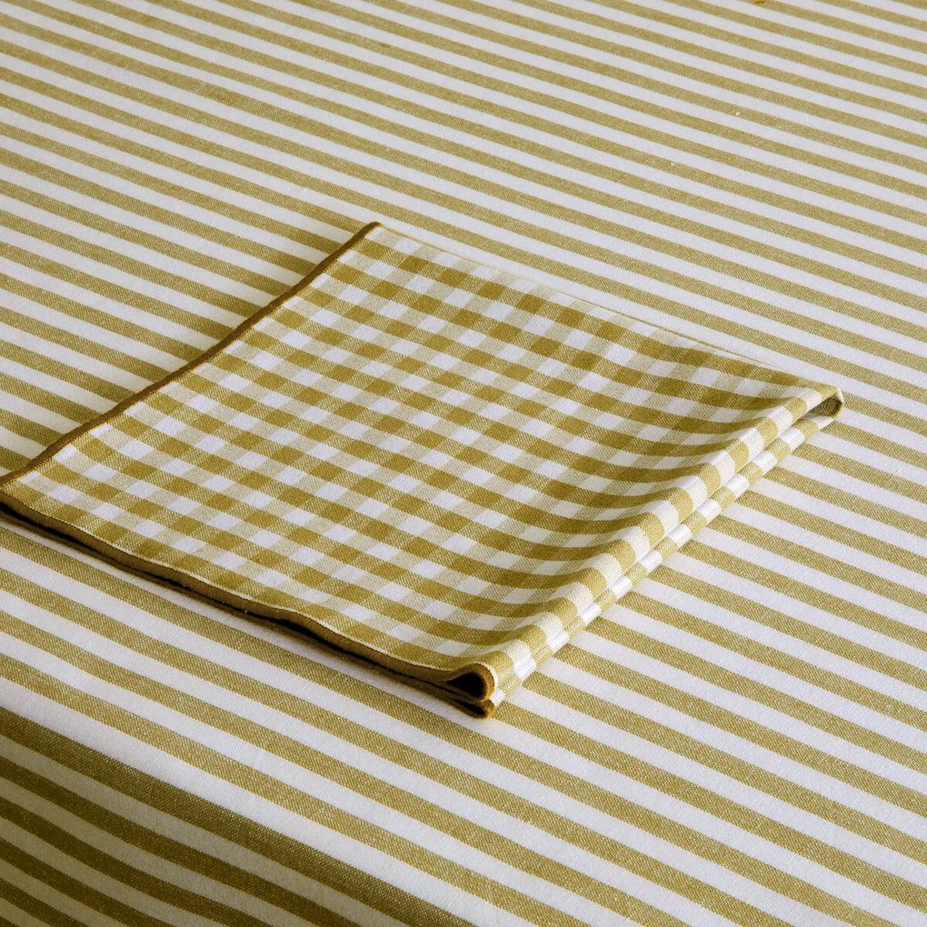 Gestreept tafelkleed geweven-geverfd, 30% gerecycled katoen, SOIZIC