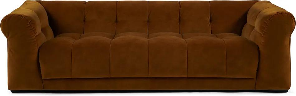 Rivièra Maison - Cobble Hill Sofa 3,5 Seater, velvet III, golden brown - Kleur: goud