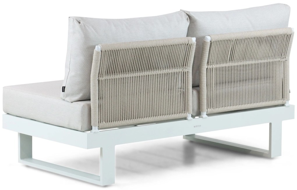 Hoek loungeset 5 personen Aluminium Wit Lifestyle Garden Furniture Lorenzo